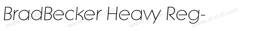BradBecker Heavy Reg字体转换